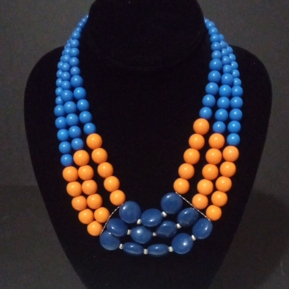 Paparazzi Bold Blue and Orange Necklace